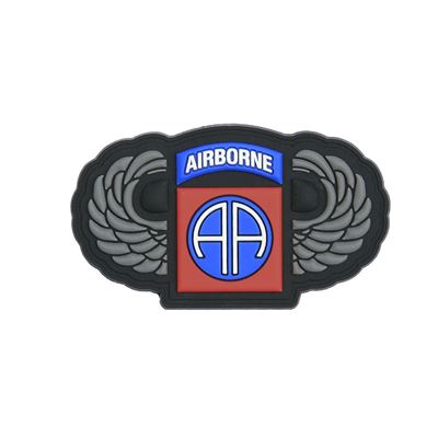 Nášivka 3D plastová 82nd Airborne s krídlami