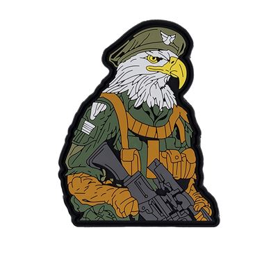 Nášivka 3D plastová DANGEROUS EAGLE velcro