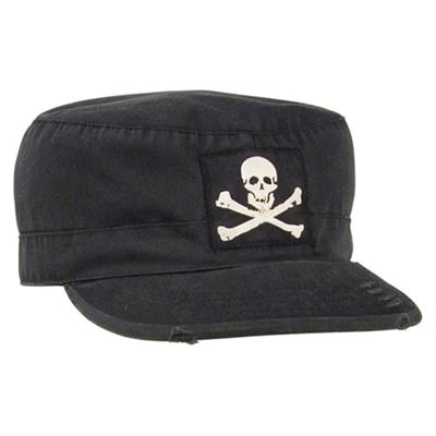 Čiapka VINTAGE FATIGUE JOLLY ROGER ČIERNA