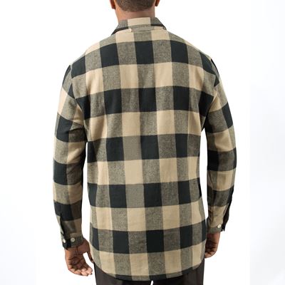 Košeľa drevorubačská FLANNEL kockovaná COYOTE BROWN