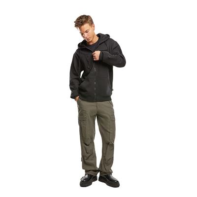 Taktická mikina na zips s kapucňou Tactical Sweat Jacket ČIERNA BRANDIT 5033-11002 2