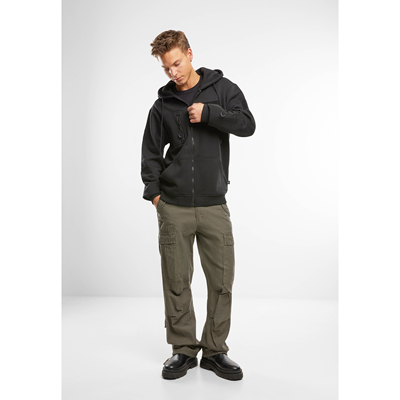 Taktická mikina na zips s kapucňou Tactical Sweat Jacket ČIERNA BRANDIT 5033-11002 5
