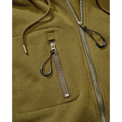 Taktická mikina na zips s kapucňou Tactical Sweat Jacket ZELENÁ BRANDIT 5033-15001 4
