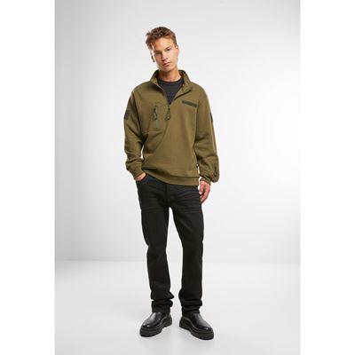 Taktická mikina s ¾ zipsom Tactical Sweat Troyer ZELENÁ BRANDIT 5034-15001 2