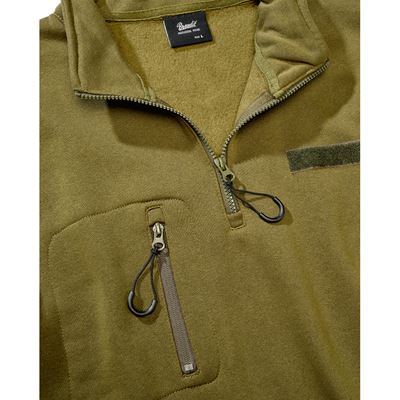 Taktická mikina s ¾ zipsom Tactical Sweat Troyer ZELENÁ BRANDIT 5034-15001 4