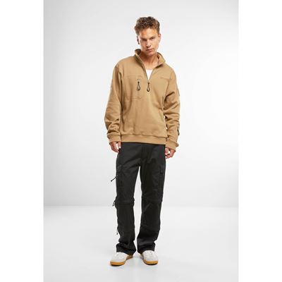 Taktická mikina s ¾ zipsom Tactical Sweat Troyer CAMEL-COYOTE BRANDIT 5034-20070 2