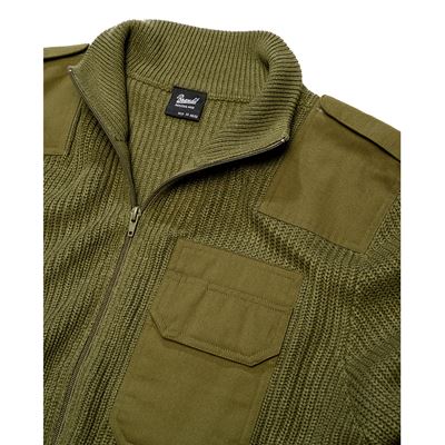 Sveter BW CARDIGAN ZELENÝ BRANDIT 5039-15001 2