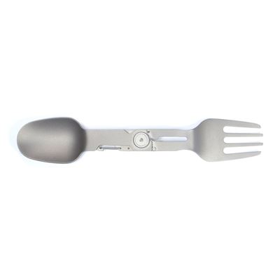 Skladateľná lyžica s vidličkou s karabínou Spork Compact TITANIUM Origin Outdoors 562088 7