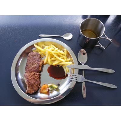 Plochý tanier z nehrdzavejúcej ocele 18/8, lesklý, 23,5 cm basic NATURE 562100 2