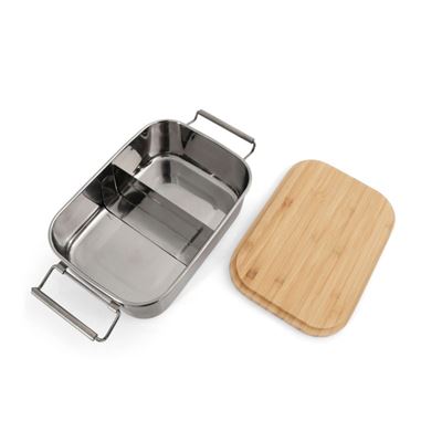 Nerezová nádoba na potraviny s doskou na krájanie Lunchbox Bamboo-Clip Origin Outdoors 562104 5