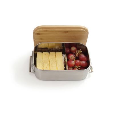 Nerezová nádoba na potraviny s doskou na krájanie Lunchbox Bamboo-Clip Origin Outdoors 562104 4