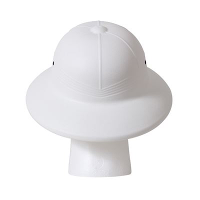 Helma/klobúk US PITH plastová BIELA