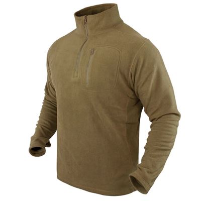 Mikina CONDOR 1/4 ZIPS FLEECE COYOTE BROWN