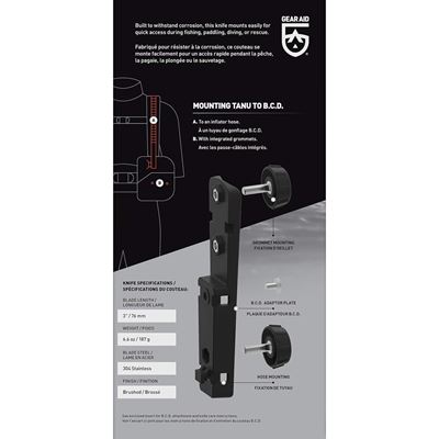 Nôž TANU™ s adaptérom B.C.D. ZELENÝ GEAR AID® 62075 7