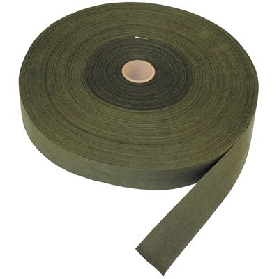 Popruh bavlnený 5 cm US original ZELENÝ metráž