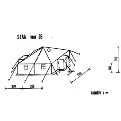 Stan AČR S65 6x6 m dvojdielny kompletný použitý