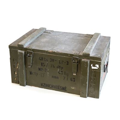Box drevený z munícia LP-3 použité