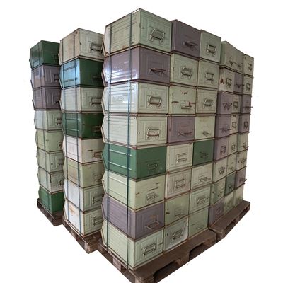Debna plechová ukladacia skosená 63kg / 400×600×300mm použitá