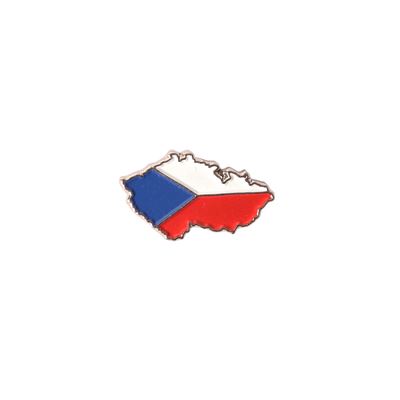 Odznak mapa+vlajka ČR