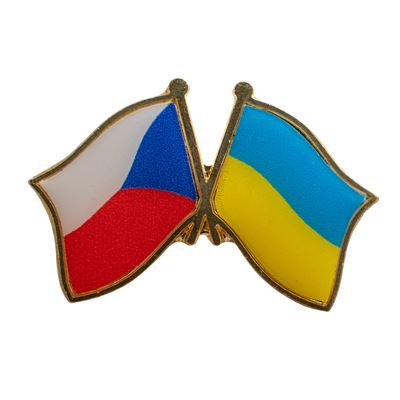 Odznak vlajky priateľstva UKRAJINA a ČESKÁ REPUBLIKA