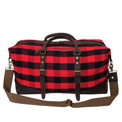 Taška EXTENDED Weekender cestovná RED PLAID