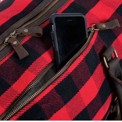 Taška EXTENDED Weekender cestovná RED PLAID