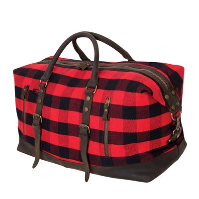 Taška EXTENDED Weekender cestovná RED PLAID