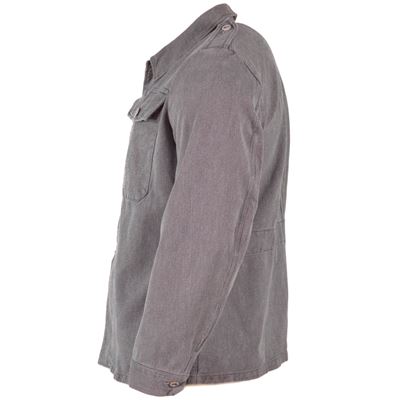 Švajčiarska pracovná blúzka DENIM ŠEDÁ/ZELENÁ použitá