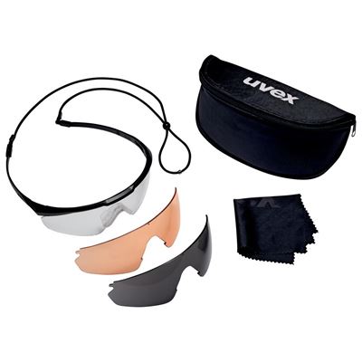 Okuliare taktické APACHE SPEC SET ČIERNE UVEX 9112265 2