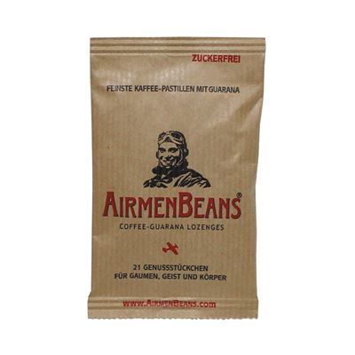 Kávové pastilky s kofeínom AirmenBeans® v balení po 21 ks