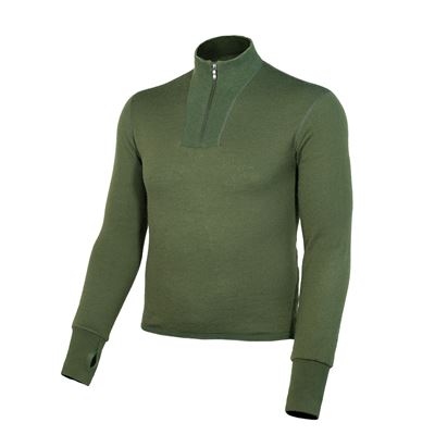 Tričko BW MERINO s rolákom na zips GREEN použité