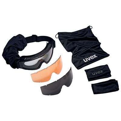 Okuliare taktické APACHE GOGGLE SET ČIERNE
