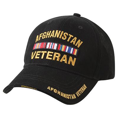 Čiapka DELUXE AFGHANISTAN VETERAN BASEBALL ČIERNA