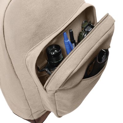 Ruksak VINTAGE TEARDROP kožené prvky KHAKI ROTHCO 9616 6