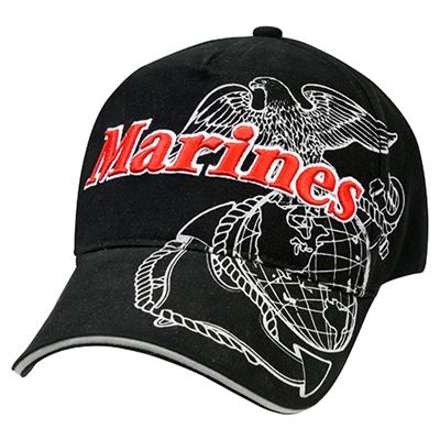 Čiapka DELUXE US.MARINES BASEBALL ČIERNA