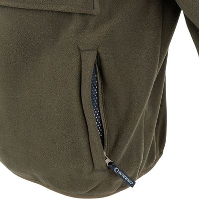 Mikina s kapucňou z flisu Hybrid Hoodie ZELENÁ SPEERO SPHOODHYB 6