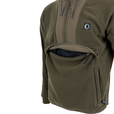 Mikina s kapucňou z flisu Hybrid Hoodie ZELENÁ SPEERO SPHOODHYB 4