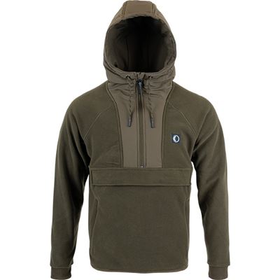 Mikina s kapucňou z flisu Hybrid Hoodie ZELENÁ SPEERO SPHOODHYB 2
