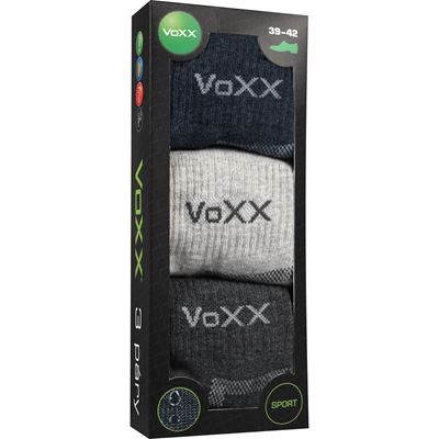 Športové bavlnené ponožky CADDY B so zosilnenou pätou MIX – 3 ks VOXX V-11733-M 2