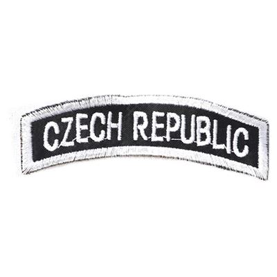 Nášivka oblúčik CZECH REPUBLIC - ČIERNOBIELA