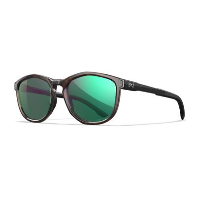 Okuliare strelecké WX BRAVO CAPTIVATE™ ČIERNO/HNEDÝ rám GREEN MIRROR sklá