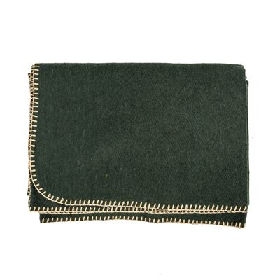 Vlnená deka US CADUCEUS s lemovaním 160 x 225 cm ZELENÁ McGuire Gear BK-266-OD 2