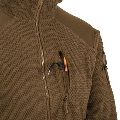 Mikina ALPHA FLEECE s kapucňou COYOTE