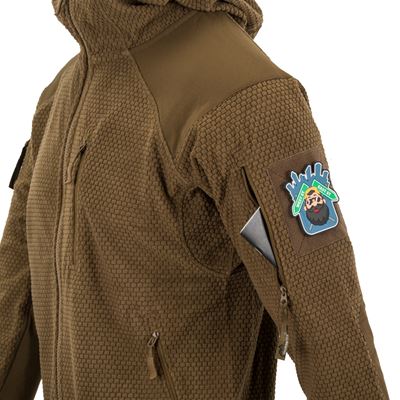 Mikina ALPHA FLEECE s kapucňou COYOTE