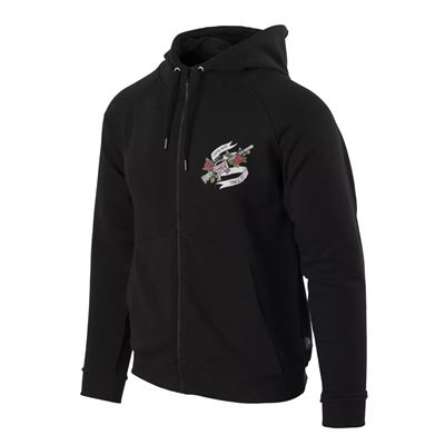 Mikina COME AND TAKE IT zip s kapucňou ČIERNÁ