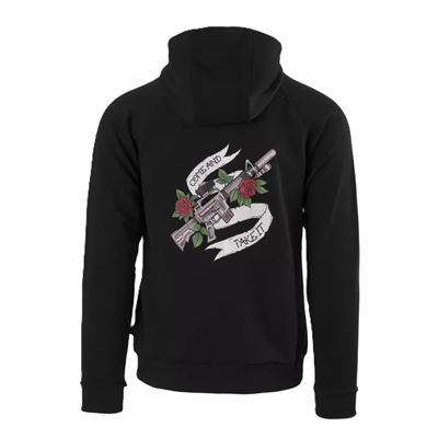 Mikina COME AND TAKE IT zip s kapucňou ČIERNÁ