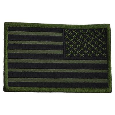 Nášivka vlajka USA reverzná - OLIV