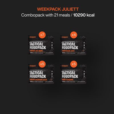 Jedlo dehydrované 21 porcií WEEKPACK JULIETT TACTICAL FOODPACK C0018 5