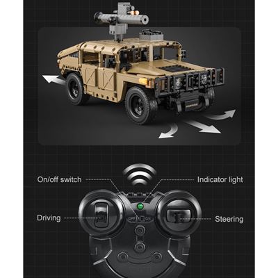 Stavebnica HUMVEE s diaľkovým ovládaním - 628 dielov