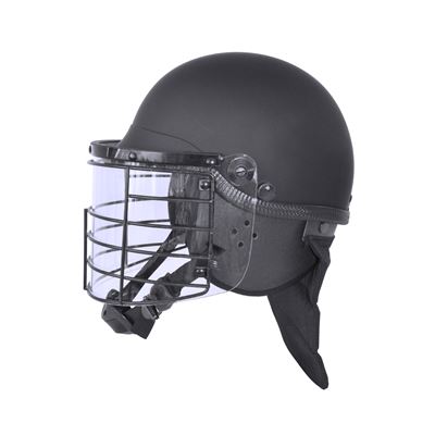 Prilba RIOT VISOR s ochranným štítom a mriežkou ČIERNA Commando CI-5116 5